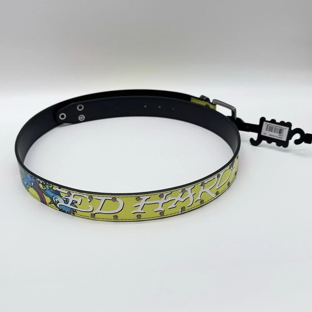 Ed Harder Finest Tattooing Belt Men's 42, Green Dragon/Black